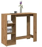 vidaXL Bartisch mit Regal Artisan-Eiche 124x46x103,5 cm Holzwerkstoff