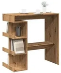 vidaXL Bartisch mit Regal Artisan-Eiche 100x48x101,5 cm