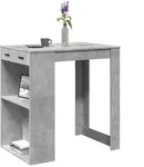 vidaXL Bartisch Betongrau 102x70x103,5 cm Holzwerkstoff
