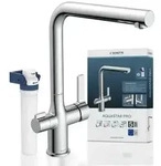 AQUASTAR PRO Trinkwasser-Sp&uuml;ltischarmatur, Chrom, mit Filtersystem