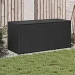 vidaXL Gartentruhe Schwarz 283L Poly Rattan