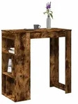 vidaXL Bartisch mit Regal R&auml;uchereiche 102x50x103,5 cm Holzwerkstoff