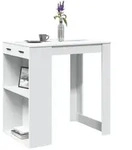 vidaXL Bartisch Wei&szlig; 102x70x103,5 cm Holzwerkstoff