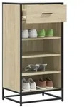 vidaXL Schuhregal Sonoma-Eiche 48x38x97,5 cm Holzwerkstoff