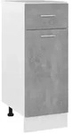 vidaXL Schubunterschrank Lyon Betongrau 30x46x81,5 cm Holzwerkstoff