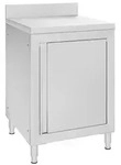 vidaXL Gastro-Arbeitstisch mit Schrank 60x60x96 cm Edelstahl