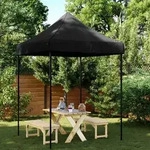 vidaXL Partyzelt Faltbar Pop-Up Schwarz 200x200x306 cm