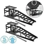 STAHLWERK Hydraulische Auffahrrampe GTH-14 ST 2er Set mit 5 Tonnen Tragkraft