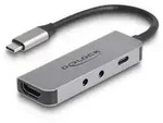 61064 - USB Type-C Adapter zu HDMI 4K 60 Hz und Headset und Mikrofonschluss USB