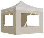 vidaXL Profi-Partyzelt Faltbar mit W&auml;nden Aluminium 2&times;2m Creme
