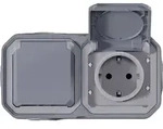 Legrand 069742L Plexo New FRAP IP44 Steckdose 2fach grau waagerecht