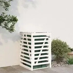 vidaXL M&uuml;lltonnenbox Wei&szlig; 84x90x128,5 cm Massivholz Kiefer