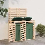 vidaXL M&uuml;lltonnenbox f&uuml;r 2 Tonnen Massivholz Kiefer