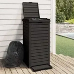 vidaXL Outdoor-M&uuml;lltonne Schwarz 41x41x86 cm Polypropylen