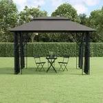 vidaXL Pavillon mit Seitenw&auml;nden Anthrazit 400x300x270 cm Stahl