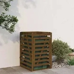 vidaXL M&uuml;lltonnenbox Honigbraun 84x90x128,5 cm Massivholz Kiefer