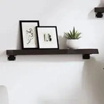 vidaXL Wandregal Dunkelbraun 60x10x4 cm Massivholz Eiche Behandelt