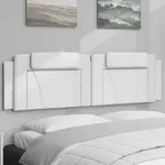 "vidaXL Kopfteil-Kissen "Viana" Wei&szlig; 180 cm Kunstleder"