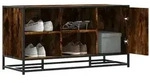 vidaXL Schuhbank R&auml;uchereiche 100x40x53,5 cm Holzwerkstoff und Metall