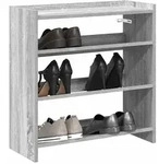vidaXL Schuhregal Grau Sonoma 60x25x62 cm Holzwerkstoff