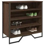 vidaXL Schuhregal Braun Eichen-Optik 80x38x78 cm Holzwerkstoff