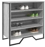 vidaXL Schuhregal Grau Sonoma 80x38x78 cm Holzwerkstoff