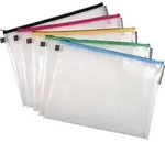 Exacompta 10x Tasche EVA + Rei&szlig;verschluss, flexibel PP, DIN A3, sortiert,...