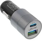 InLine&reg; USB 36W KFZ Ladeger&auml;t QC 3.0, USB-A + USB-C, PD 12/24V DC, schwarz Strom /