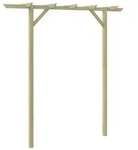 vidaXL Gartenpergola 205x40x203 cm Holz