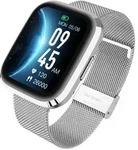 Smartwatch GRC Style Stahl Touch Display Anruf & SMS IP68 Wasserdicht Silber
