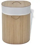 vidaXL Bambus-W&auml;schekorb Oval Natur