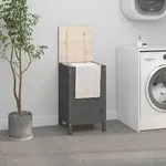 vidaXL W&auml;schetruhe Grau 44x44x76 cm Massivholz Kiefer
