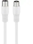 Goobay Antennenkabel class A+>95 dB 3x geschirmt 10 m Wei&szlig; - Koax-Stecker> -