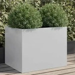 vidaXL Pflanzk&uuml;bel Silbern 62x47x46 cm Verzinkter Stahl