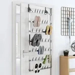vidaXL H&auml;ngender Schuhe-Organizer Silbern 66x13x139 cm