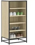 vidaXL Schuhregal Sonoma-Eiche 48x38x97,5 cm Holzwerkstoff