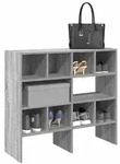 vidaXL Schuhregale 2 Stk. Stapelbar Grau Sonoma 89,5x30x40 cm