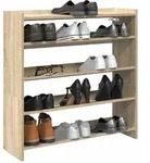 vidaXL Schuhregal Sonoma-Eiche 80x25x81 cm Holzwerkstoff