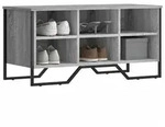 vidaXL Schuhregal Grau Sonoma 90x38x45,5 cm Holzwerkstoff