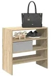 vidaXL Schuhregale 2 Stk. Stapelbar Sonoma-Eiche 60x30x30,5 cm