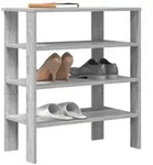 vidaXL Schuhregal Grau Sonoma 61x32x70 cm Holzwerkstoff
