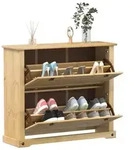 vidaXL Schuhschrank Corona 99x32x85 cm Massivholz Kiefer