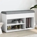 vidaXL Schuhbank Wei&szlig; 82x32x45,5 cm Holzwerkstoff