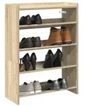 vidaXL Schuhregal Sonoma-Eiche 60x25x81 cm Holzwerkstoff
