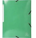 Exacompta 25x Sammelmappe +3 Klappen Gummizug MAXI Karton A4 Dunkelgr&uuml;n 55830E