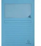 Exacompta 100er Fenstermappen A4, 160g plastikfrei SUPER - Intensivblau - 50162E
