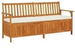 vidaXL Truhenbank mit Kissen 170 cm Massivholz Akazie