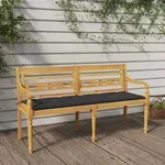 vidaXL Batavia-Bank mit Anthrazit Kissen 150 cm Massivholz Teak