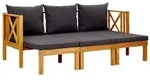 vidaXL 3-Sitzer-Gartenbank mit Kissen 179 cm Massivholz Akazie