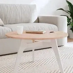 vidaXL Tischplatte &Oslash;70x1,5 cm Rund Massivholz Buche